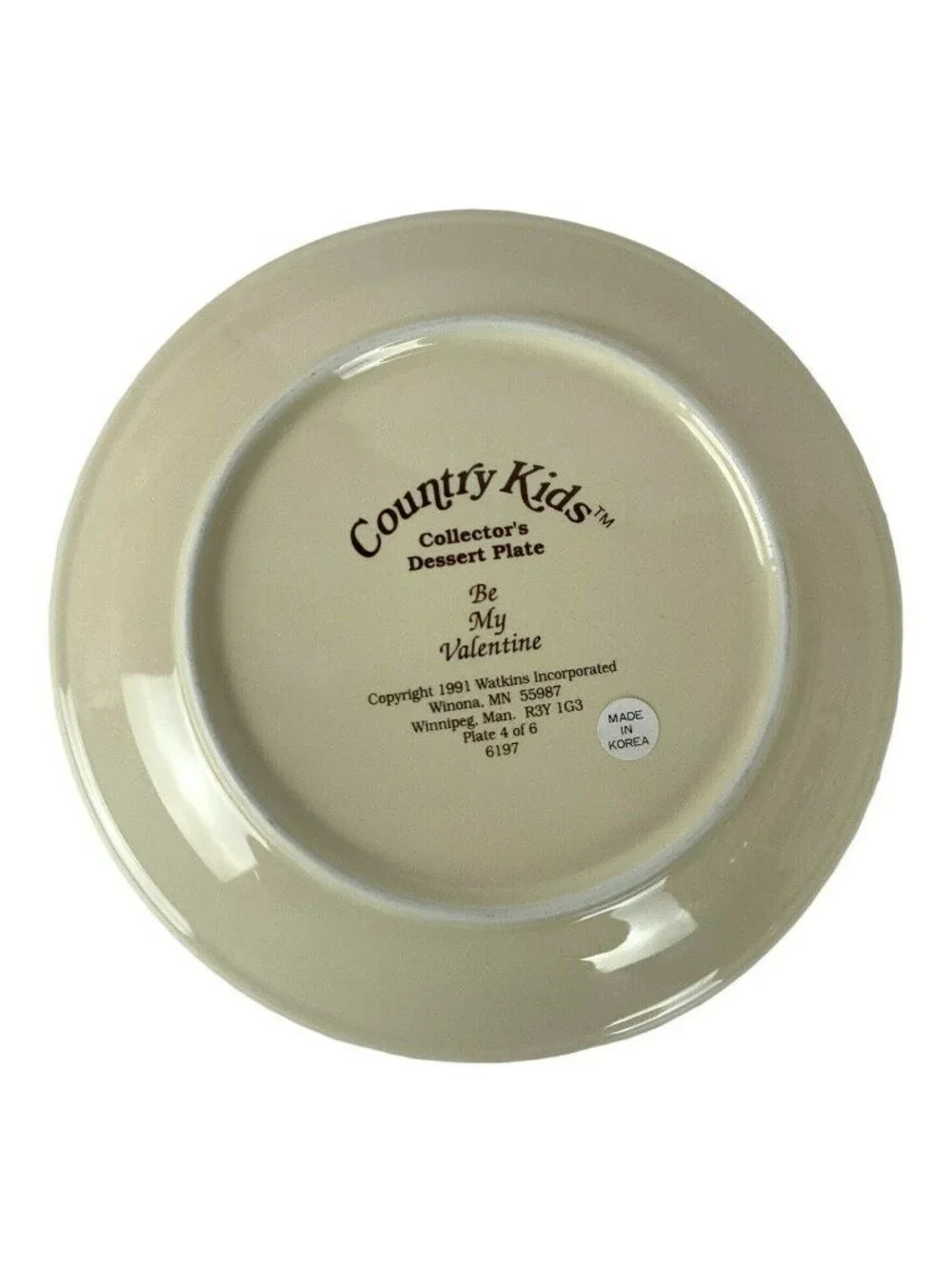 Watkins Country Kids Collector Dessert Plates Vintage 1990s Set Of 4 Decorative